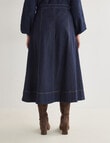 Whistle Denim Midi Skirt, Rinse product photo View 02 S