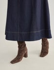 Whistle Denim Midi Skirt, Rinse product photo View 05 S