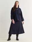 Whistle Denim Midi Skirt, Rinse product photo View 13 S