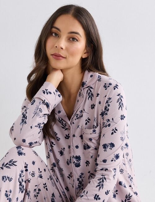 Whistle Sleep Knit PJ Set, Navy product photo View 04 L