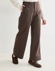 Zest Wide Leg Carpenter Pant, Chocolate product photo