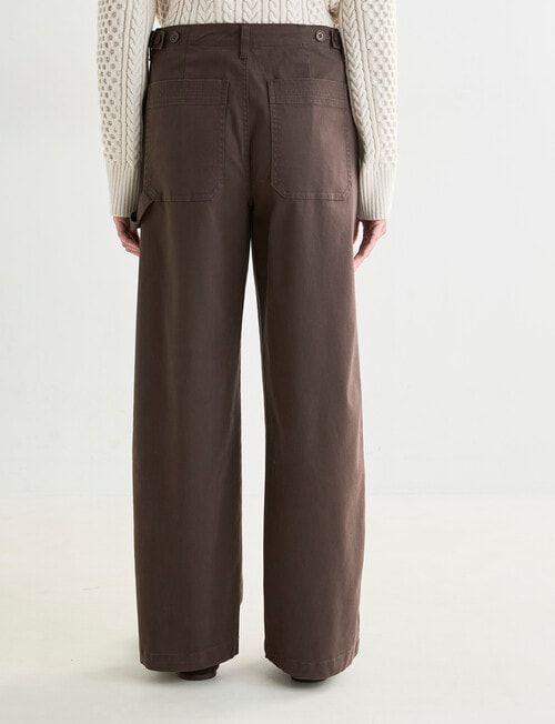 Zest Wide Leg Carpenter Pant, Chocolate product photo View 02 L