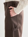 Zest Wide Leg Carpenter Pant, Chocolate product photo View 04 S