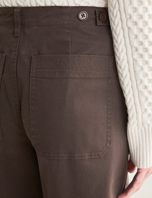 Zest Wide Leg Carpenter Pant, Chocolate product photo View 07 L