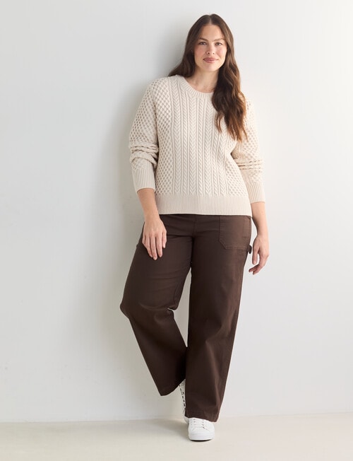 Zest Wide Leg Carpenter Pant, Chocolate product photo View 13 L