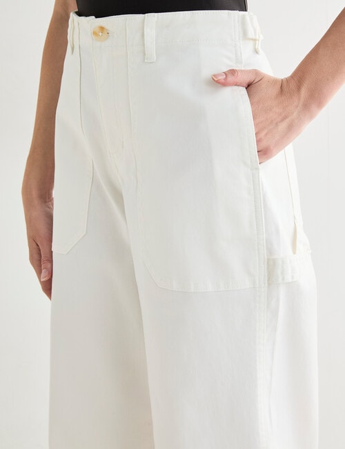 Zest Wide Leg Carpenter Pant, Winter White product photo View 04 L