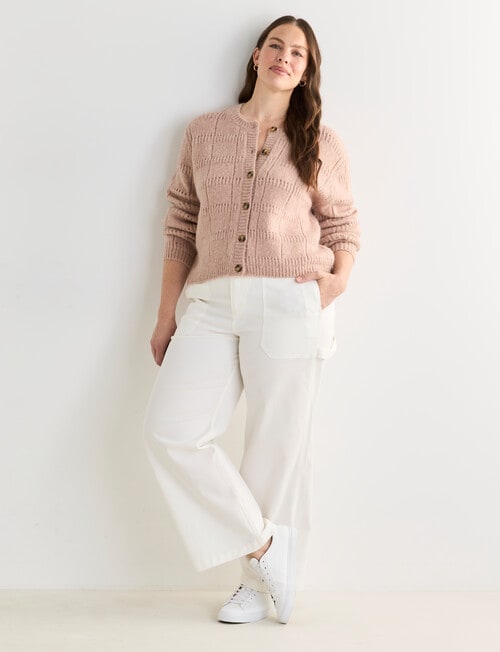Zest Wide Leg Carpenter Pant, Winter White product photo View 13 L