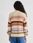 Zest Retro Striped Sweater, Lemon Stripe product photo View 02 S