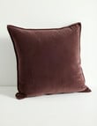 HAVEN Home D&eacute;cor Cotton Velvet Cushion, 50 x 50 cm, Chocolate product photo