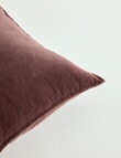 HAVEN Home D&eacute;cor Cotton Velvet Cushion, 50 x 50 cm, Chocolate product photo View 02 S