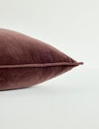 HAVEN Home D&eacute;cor Cotton Velvet Cushion, 50 x 50 cm, Chocolate product photo View 03 S