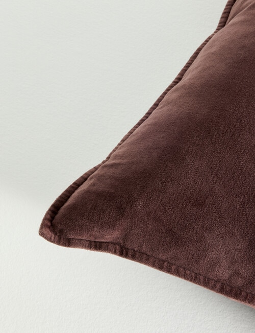 HAVEN Home D&eacute;cor Cotton Velvet Cushion, 50 x 50 cm, Chocolate product photo View 04 L