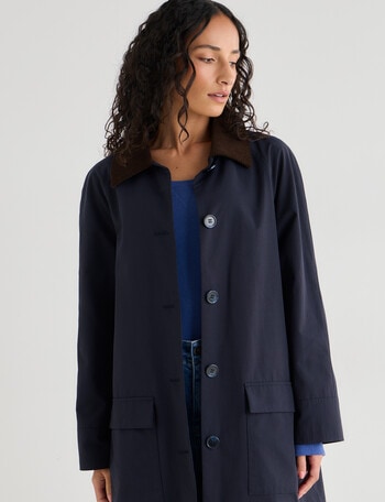 Zest Longline Barn Coat, Navy product photo