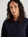 Zest Longline Barn Coat, Navy product photo View 04 S