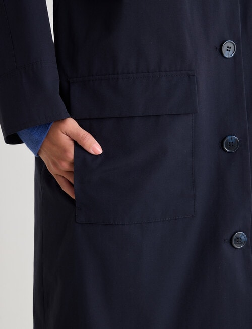 Zest Longline Barn Coat, Navy product photo View 05 L