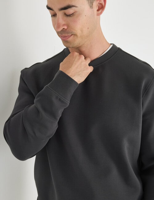 Gasoline Crew Neck Sweater, Washed Black product photo View 04 L
