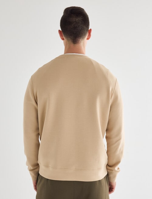 Gasoline Crew Neck Sweater, Tan product photo View 02 L