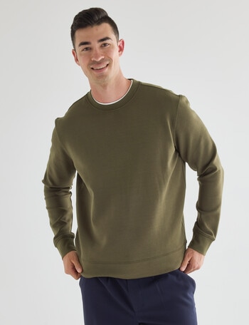 Gasoline Crew Neck Sweater, Khaki product photo