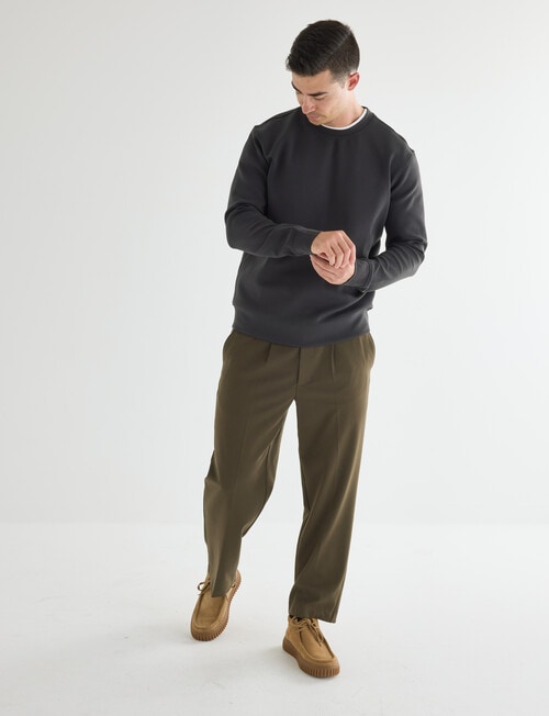 Gasoline Crew Neck Sweater, Washed Black product photo View 03 L