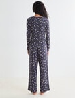 Zest Sleep Ditsy Rib PJ Set, Graphite, 8-18 product photo View 02 S