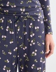 Zest Sleep Ditsy Rib PJ Set, Graphite, 8-18 product photo View 07 S