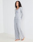Zest Sleep Ditsy Rib PJ Set, Grey Marle, 8-18 product photo View 03 S
