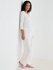 Zest Sleep DitsyRib PJ Set, Ivory, 8-18 product photo View 03 S