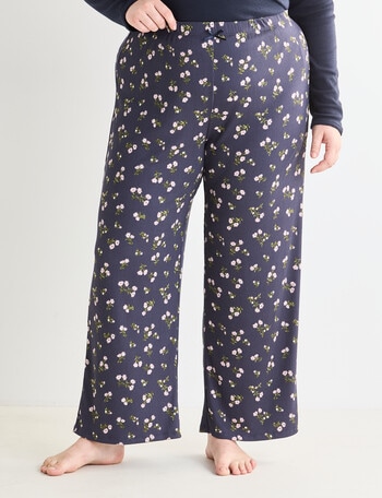 Studio Curve Sleep Ditsy Knit Pant, Graphite product photo