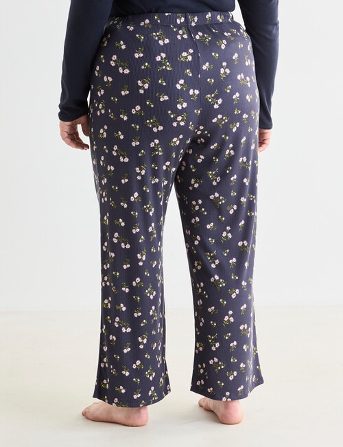 Studio Curve Sleep Ditsy Knit Pant, Graphite product photo View 02 L