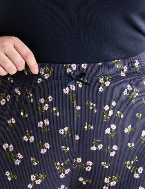 Studio Curve Sleep Ditsy Knit Pant, Graphite product photo View 04 L
