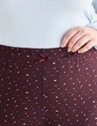 Studio Curve Sleep Ditsy Knit Pant, Burgundy product photo View 04 S