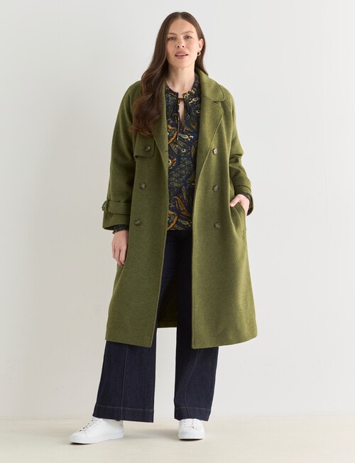 Whistle Trench Coat, Olive product photo View 12 L