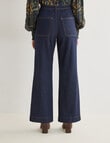 Whistle Pintuck Pocket Jean, Rinse product photo View 02 S