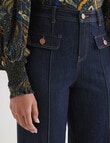 Whistle Pintuck Pocket Jean, Rinse product photo View 04 S