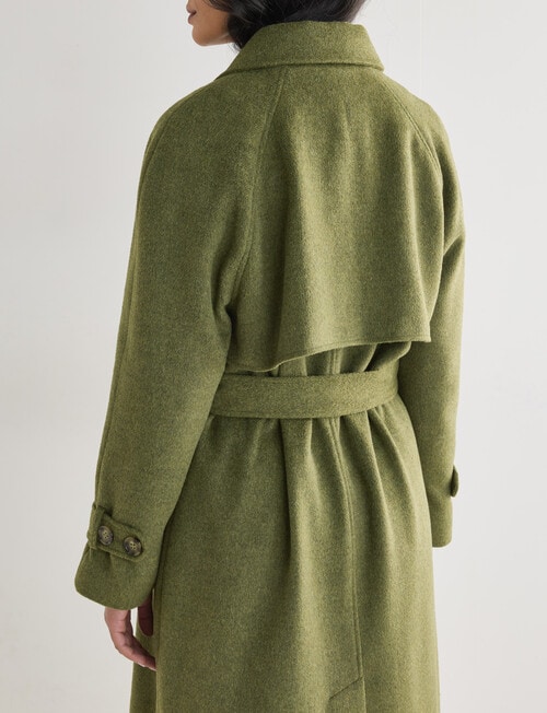 Whistle Trench Coat, Olive product photo View 06 L
