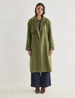 Whistle Trench Coat, Olive product photo View 07 S