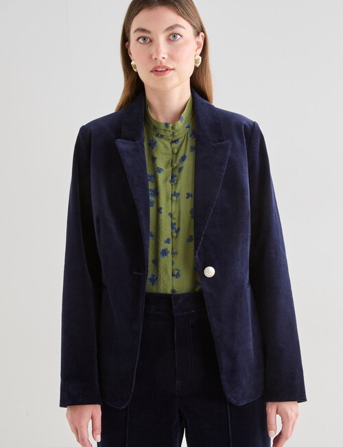 Whistle Cord Blazer, Midnight product photo