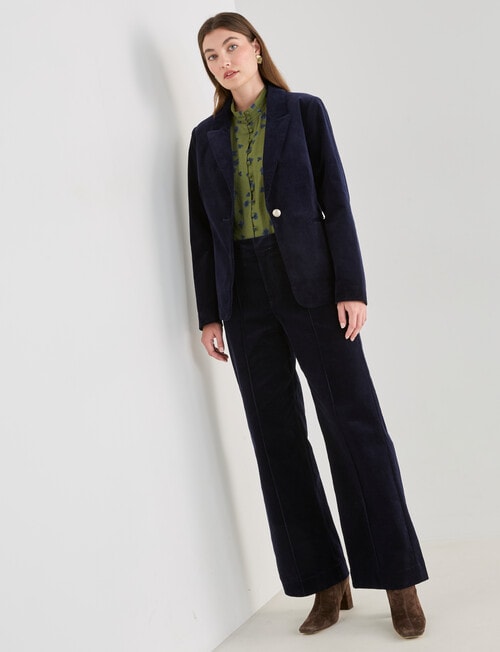 Whistle Cord Blazer, Midnight product photo View 03 L