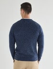 Gasoline Woolblend Long Sleeve Crew Top, Speckle Blue product photo View 02 S