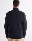Gasoline Full Zip Long Sleeve Knitwear, Navy product photo View 02 S