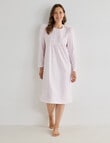 Ruby & Bloom Cotton Long Sleeve Nightie, Pink, 10-26 product photo View 03 S
