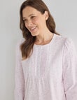 Ruby & Bloom Cotton Long Sleeve Nightie, Pink, 10-26 product photo View 04 S