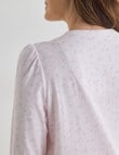 Ruby & Bloom Cotton Long Sleeve Nightie, Pink, 10-26 product photo View 05 S
