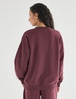 Zest Lounge Brushed Pleat Sleeve Sweater, Cherry product photo View 02 S