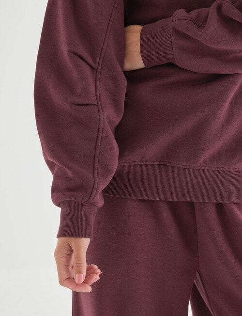 Zest Lounge Brushed Pleat Sleeve Sweater, Cherry product photo View 04 L