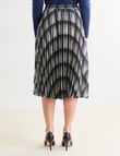 Oliver Black Sunray Pleat Satin Skirt, Check product photo View 02 S