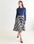 Oliver Black Sunray Pleat Satin Skirt, Check product photo View 03 S