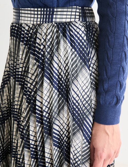 Oliver Black Sunray Pleat Satin Skirt, Check product photo View 04 L