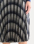 Oliver Black Sunray Pleat Satin Skirt, Check product photo View 05 S