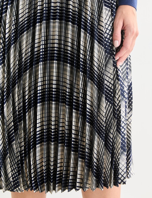 Oliver Black Sunray Pleat Satin Skirt, Check product photo View 05 L